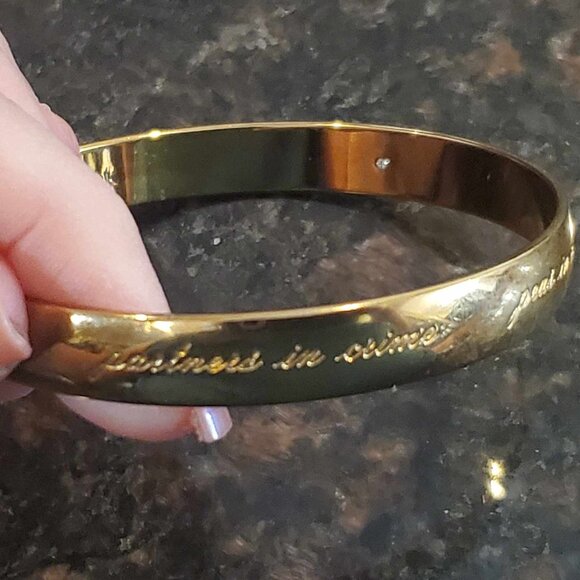 Kate Spade Birds of a Feather Gold Bangle Bracelet - Picture 7 of 9